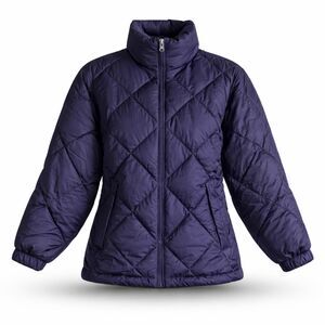 Vintage Eddie Bauer Women's Dark Purple Goose Down Puffer Jacket Coat